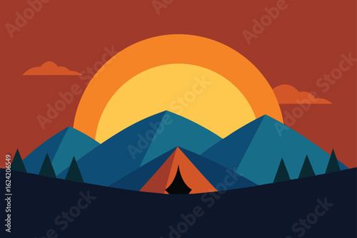 sunrise-view-from-a-mountain-summit-camp-- (1).eps