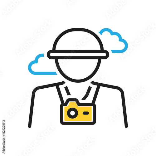 Multi color icon for tourist