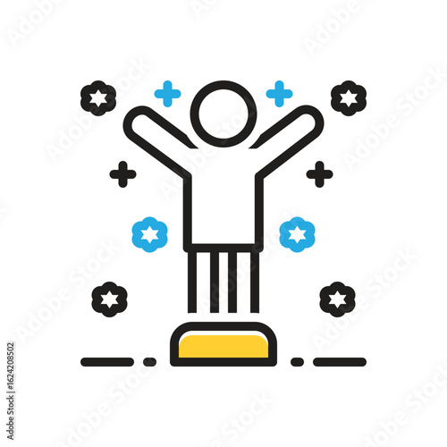 Multi color icon for confident
