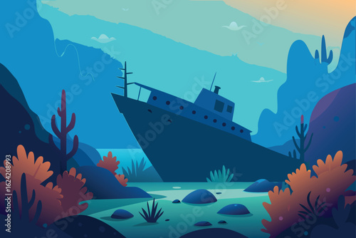 underwater-shipwreck-dive-site-with-coral-growth--.eps