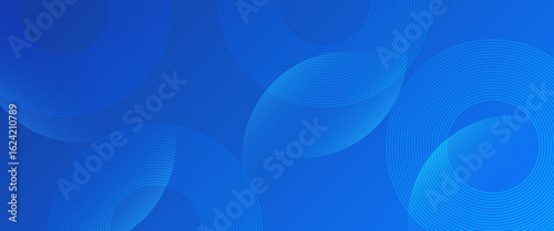 Abstract blue circle background with subtle blue gradient. Featuring geometric patterns, ideal for modern designs, digital projects, vector illustration