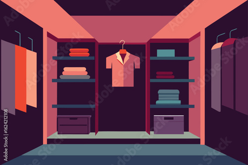 luxurious walk in closet interior vector   (1).eps