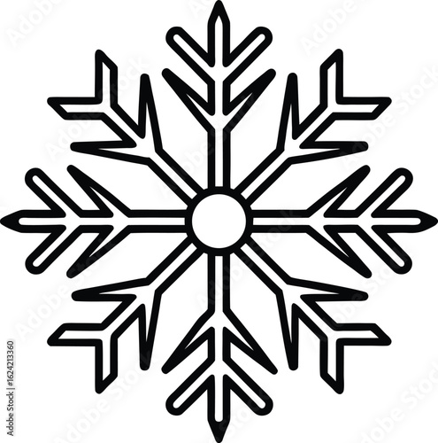 snowflake isolated on a transparent background design for chrsitmas, winter, december, logo, tattoo