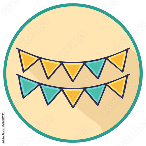 Festive Triangle Bunting Decoration Celebration Party Banner