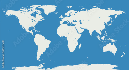 World map in simple flat style with background. For geography lessons