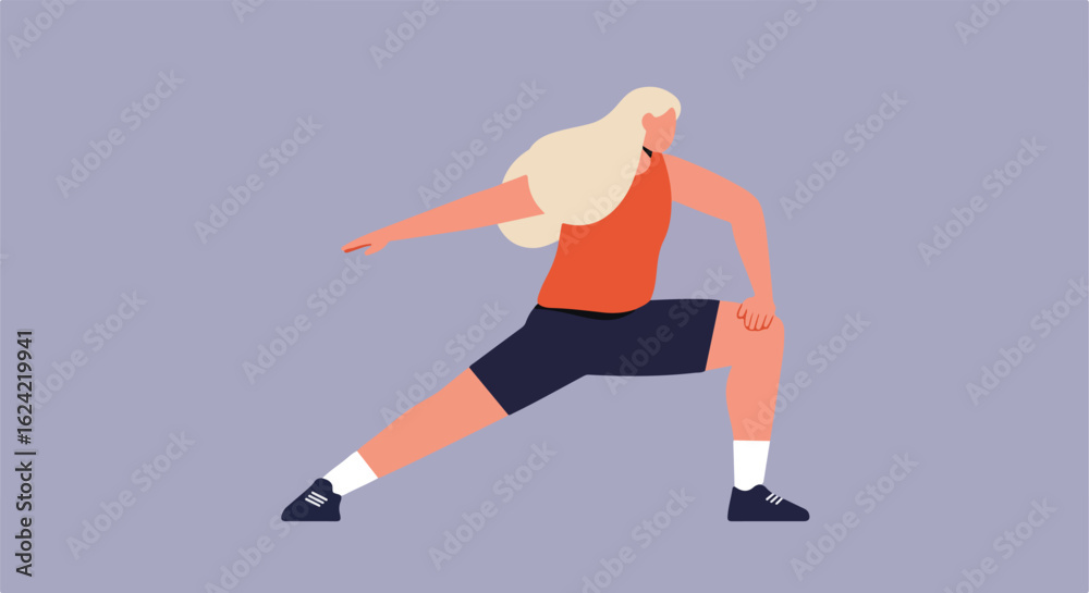 Woman stretching her legs, isolated. Fitness. Posture. Warm-up exercise Woman stretching her legs, isolated. Fitness. Posture. Warm-up exercise