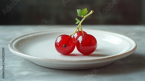 Red Currants on Plate