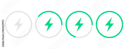 charging progress bar symbol for electronics like mobile, tablet