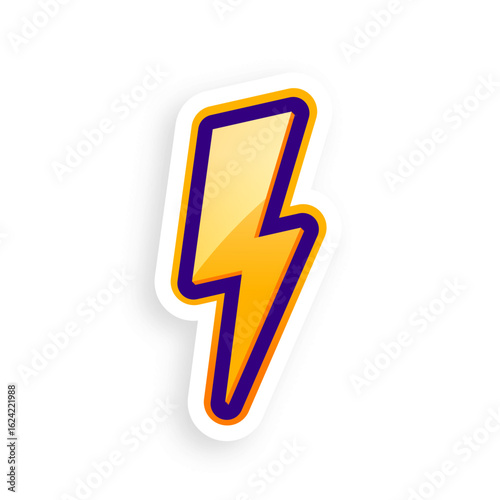 flash thunderbolt lighting blitz sticker design