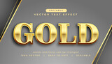 luxurious shiny gold lettering text style effect
