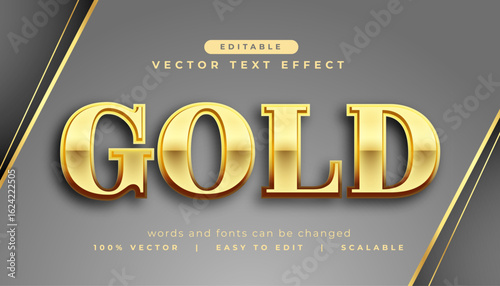 luxurious shiny gold lettering text style effect