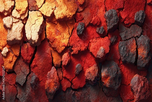 Close Up of Colorful and Charred Wood Texture for Artistic or Creative Projects
