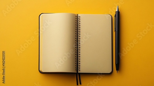 Blank Spiral Notebook and Pen