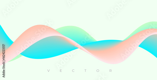 abstract dynamic curvy flowing lines background design