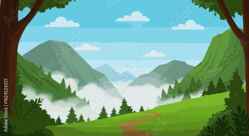 A beautiful mountainous landscape in Malaysia, filled with lush greenery and mist, representing nature’s beauty and Malaysia’s breathtaking environment.