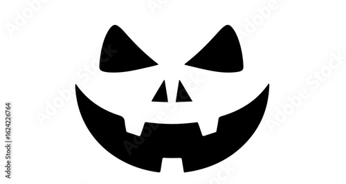 Halloween pumpkin carving stencils scary face template easy jack o lantern pattern simple spooky design vector 1