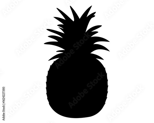Pineapple silhouette, pineapple fruit icon. vector illustration