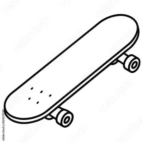 skateboard isolated on white