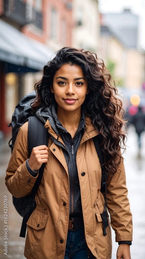 Fototapeta premium Woman walking outdoors