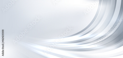 Abstract background curve speed motion light grey and white stripe lines.