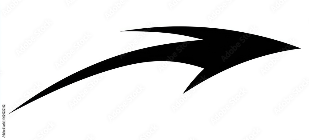 Obraz premium Stylized black arrowhead