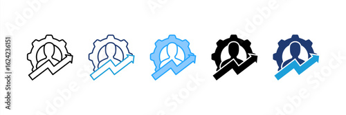 Self Development icon set multiple style collection