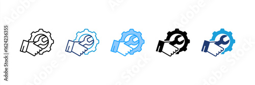 Repairing icon set multiple style collection