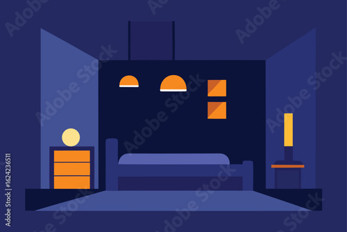 interactive tv and lighting wall in modern living room .eps