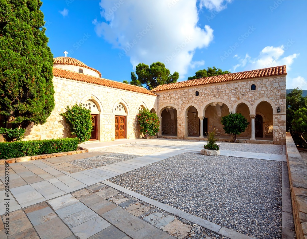 Fototapeta premium Ancient Monastery Courtyard
