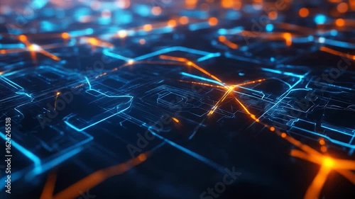 Abstract Digital Network Glow.