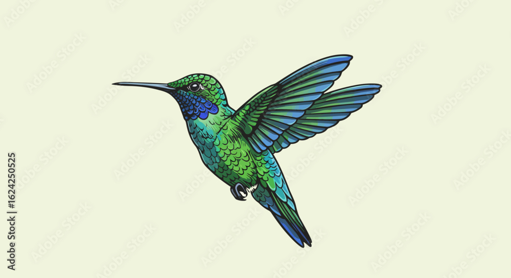 Obraz premium A vibrant origami crane, meticulously folded from paper, positioned against a soft gradient background.