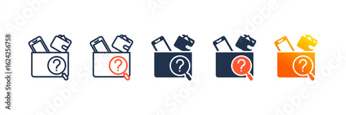 Lost And Found icon set multiple style collection