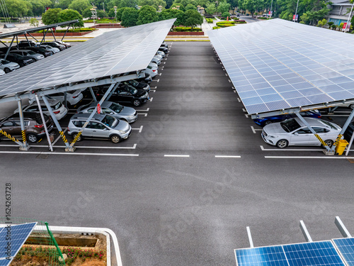 Solar photovoltaic power generation, photovoltaic parking shed