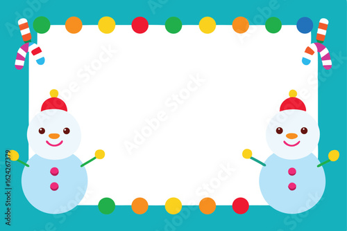 snowman with frame