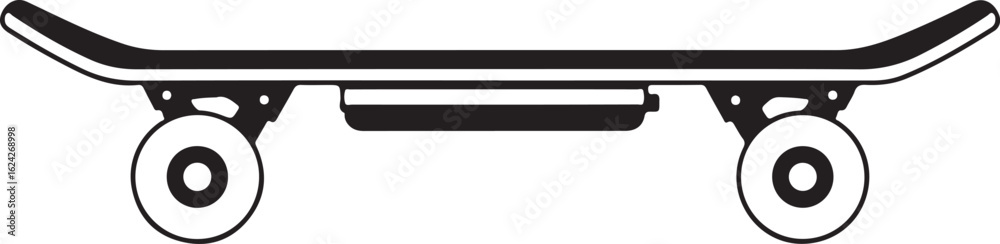 Minimalist skateboard vector illustration showcasing modern design and urban lifestyle perfect for graphics and web design projects Minimalist skateboard vector illustration showcasing modern design and urban lifestyle perfect for graphics and web design projects