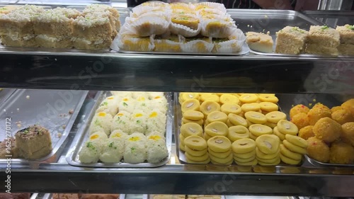 Bengali sweets sold in a shop in Kolkata
