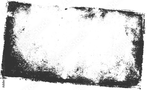 grunge texture fame back and whit design and transparent background