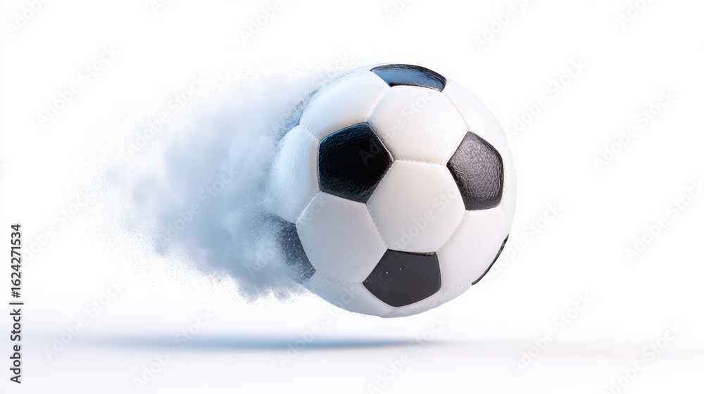 Naklejka premium Soccer Ball Motion Blur, Fast Speed, Action Shot