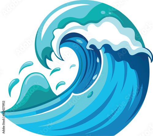 Tidal Wave Ocean Motion Vector