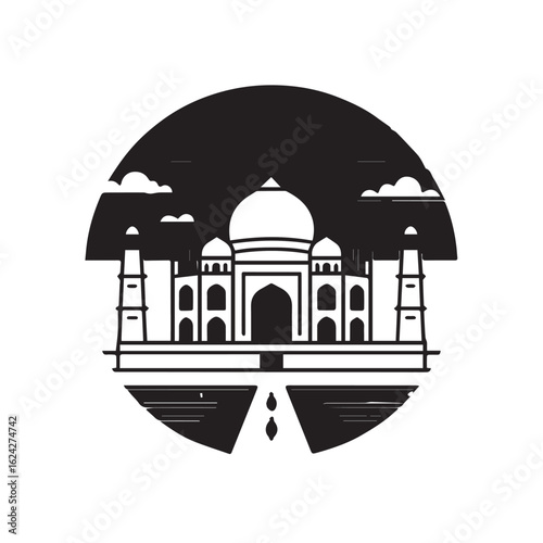 Taj mahal Vector icon