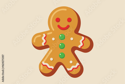 realistic 3d style gingerbread cookie vector with (1).eps