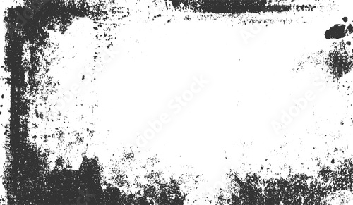 Scratch grunge fame urban background. Distressed overlay, Grainy abstract texture on a white background. Design element. Vector illustration