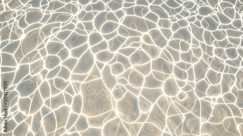 Abstract shimmering water pattern creates a textured and mesmerizing effect of light and shadow play