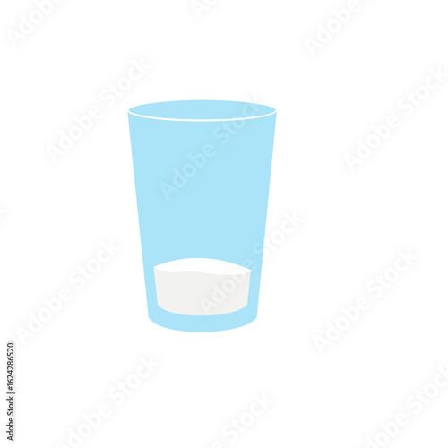 Milk in a glass vector illustration 