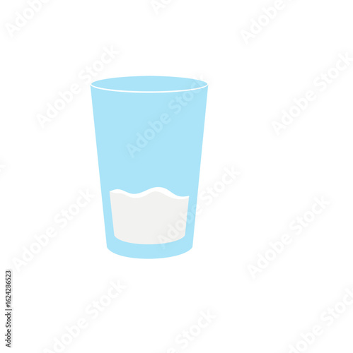 Milk in a glass vector illustration 