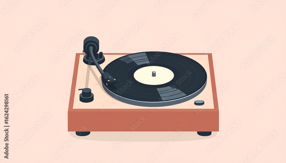 Obraz premium Retro Music Player Illustration