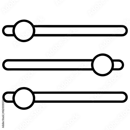 Three horizontal slider controls with circular knobs