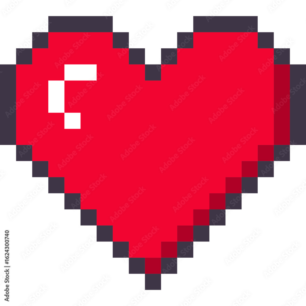 Obraz premium Pixel Love Illustration