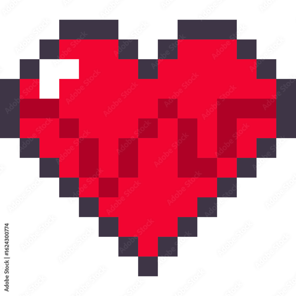 Obraz premium Pixel Love Illustration