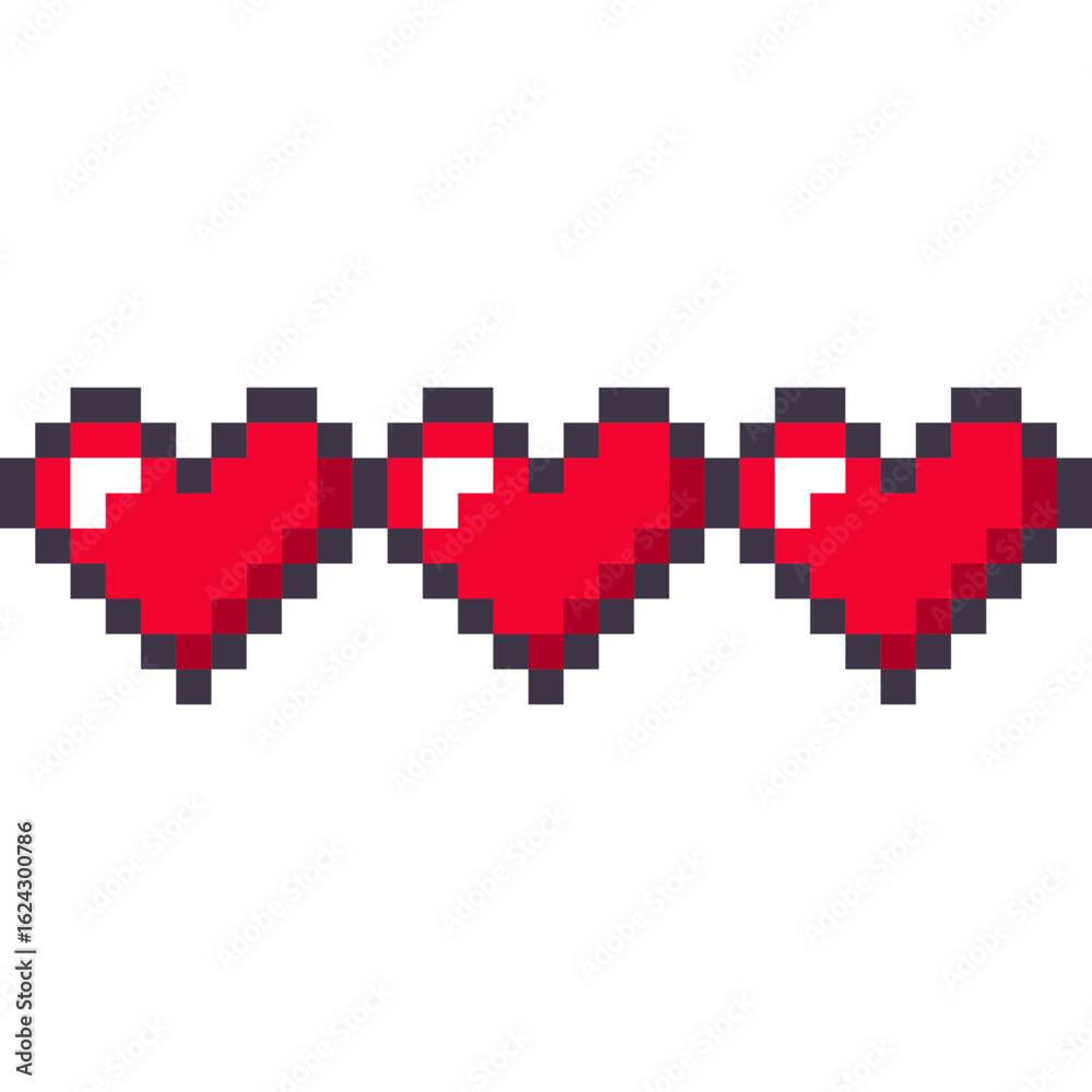 Fototapeta premium Pixel Love Illustration